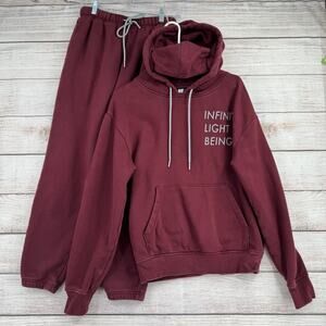 Melody Ehsani Hoodie Sweatpants Set Womens Small Infinite Light Being Pullover S
